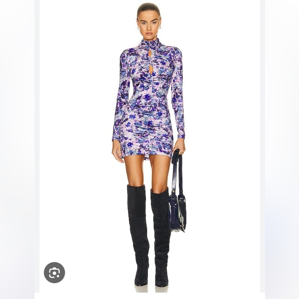 Isabel Marant Purple Velvet Mini Dress